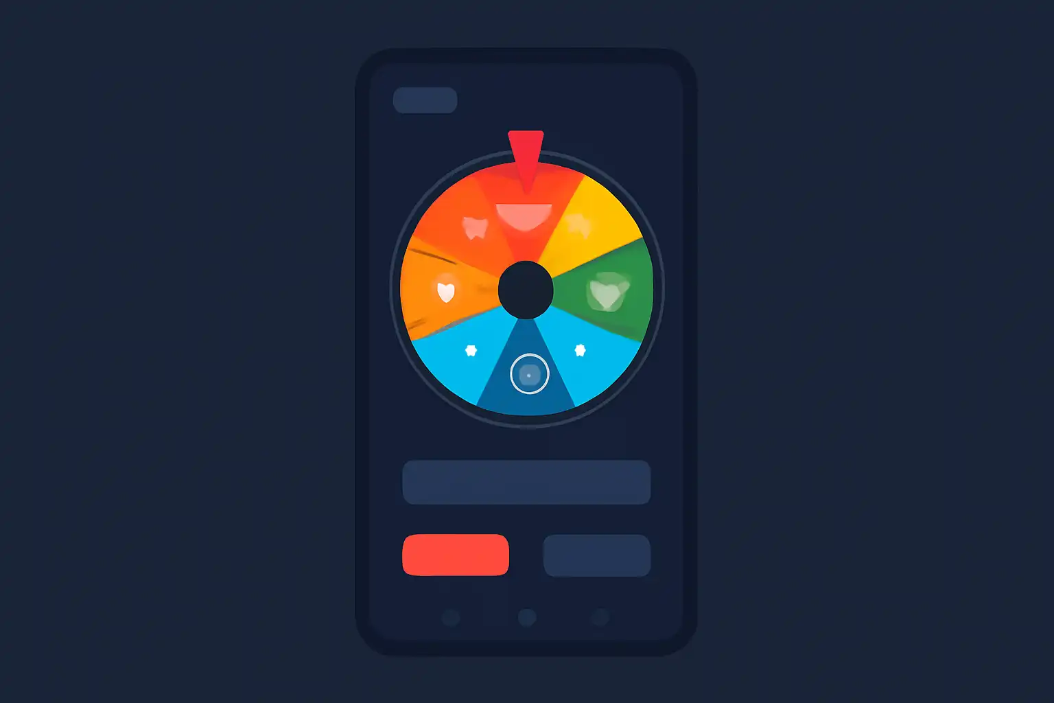 Detail screen: crazy time wheel, mobile screen